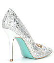 【送料無料】 ベッツィジョンソン レディース パンプス シューズ Blue by Betsey Johnson Chic Jewel Embellished d'Orsay Pumps Silver