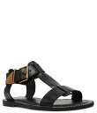 【送料無料】 スティーブ マデン レディース サンダル シューズ Brazinn Leather Flat Buckle Sandals Black(4)