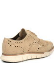 【送料無料】 コールハーン メンズ ドレスシューズ シューズ Men's ZEROGRAND Remastered Wingtip Suede Oxfords Sesame/Dark Chocolate/Ivory