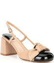 【送料無料】 ジェフリー キャンベル レディース ヒール シューズ Baby Doll Knot Bow Patent Slingback Cap Toe Pumps Natural/Black