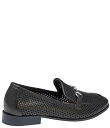【送料無料】 ジョンストンアンドマーフィー レディース スリッポン・ローファー シューズ Women's Ali Perforated Leather Bit Buckle Loafers Black