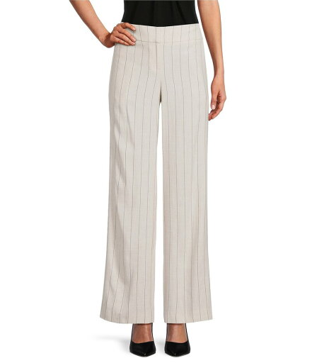 【送料無料】 カスパール レディース カジュアルパンツ ボトムス Pinstripe Fly Front Wide Leg Pants Parchment/Black 【送料無料】 カスパール レディース カジュアルパンツ ボトムス Pinstripe Fly Front Wide Leg Pants Parchment/Black
