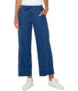 【送料無料】 リヴァプール ロサンゼルス レディース カジュアルパンツ ボトムス Stretch Linen Blend Mid Rise Wide Leg Pants Goddess Black(4)