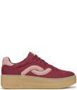 【送料無料】 ライカ レディース スニーカー シューズ Women's Viv Max Fabric Lace Up Platform Sneakers Berry Red