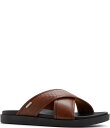 【送料無料】 アルド メンズ サンダル シューズ Men's Mario Leather Cross Band Slide Sandals Tan