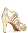 【送料無料】 アレックスマリー レディース サンダル シューズ Lillie Leather Rhinestone Strappy Platform Dress Sandals Soft Gold(4)