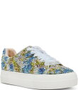 【送料無料】 ベッツィジョンソン レディース スニーカー シューズ Blue by Betsey Johnson Sidny Floral Print Rhinestone Platform Sneakers Blue Tulip