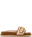 【送料無料】 スティーブ マデン レディース パンプス シューズ Memphis Raffia Buckle Detail Slide Sandals Cognac/Multi