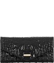 【送料無料】 ブランミン レディース 財布 アクセサリー Melbourne Collection Crocodile-Embossed Veronica Envelope Wallet Black(4)