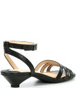 【送料無料】 アレックスマリー レディース ヒール シューズ Zamora Embossed Leather Cone Heel Sandals Black