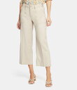 【送料無料】 エヌワイディージェイ レディース カジュアルパンツ ボトムス Stretch Linen Blend High Rise Wide Leg Cargo Capri Pants Feather