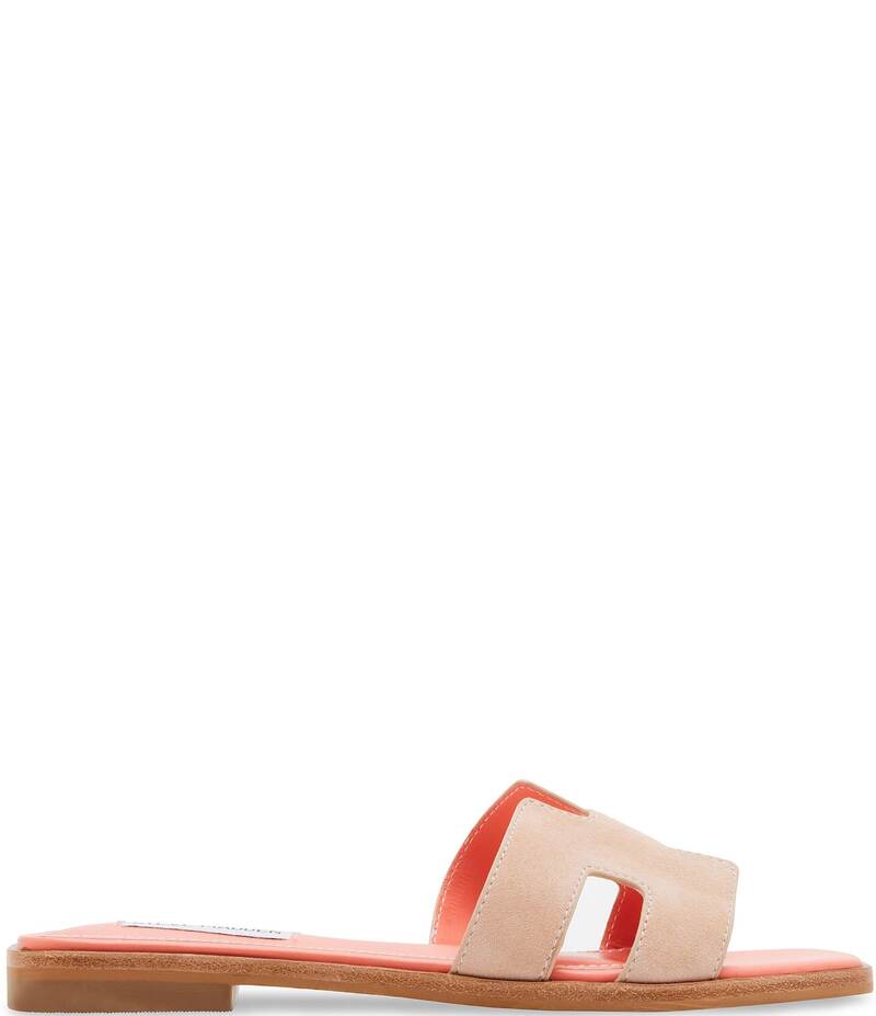 【送料無料】 スティーブ マデン レディース パンプス シューズ Hadyn-S Suede Flat Slide Sandals Pink
