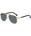 【送料無料】 ヒューゴボス レディース サングラス・アイウェア アクセサリー Men's Boss1743 59mm Aviator Sunglasses Black Gold