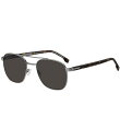 【送料無料】 ヒューゴボス レディース サングラス・アイウェア アクセサリー Men's Boss1723 56mm Aviator Sunglasses Ruthenium Havana