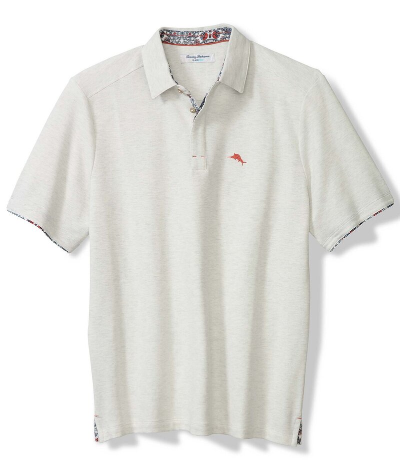 【送料無料】 トッミーバハマ メンズ シャツ トップス Big & Tall Santa Rosa Gardens 5 O' Clock Short Sleeve Polo Shirt Continental Heather