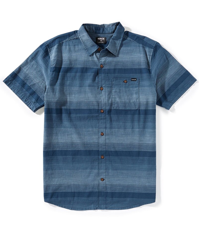 ReVida ŷԾŹ㤨֥ϡ졼  ȥåץ  Hurley Lido Striped Short Sleeve Woven Shirt Armored Navy ͥӡפβǤʤ19,480ߤˤʤޤ