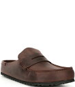 【送料無料】 ビルケンシュトック メンズ スリッポン・ローファー シューズ Men's Naples Wrapped Leather Penny Keeper Clogs Habana
