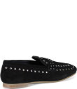 【送料無料】 ディバトゥルー レディース スリッポン・ローファー シューズ Can Yon Studded Suede Square Toe Loafers Black