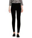 【送料無料】 イントロ レディース カジュアルパンツ ボトムス Petite Size Teri Love The Fit Velvet Stretch Leggings Ebony Black