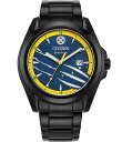 シチズン レディース アクセサリー 腕時計 Black Citizen Men's X-Men Wolverine Three Hand Black Tone Stainless Steel Bracelet Watch