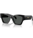 【送料無料】 ヴェルサーチ レディース サングラス・アイウェア アクセサリー Women's VE4492U 53mm Square Sunglasses Black/Dark Grey
