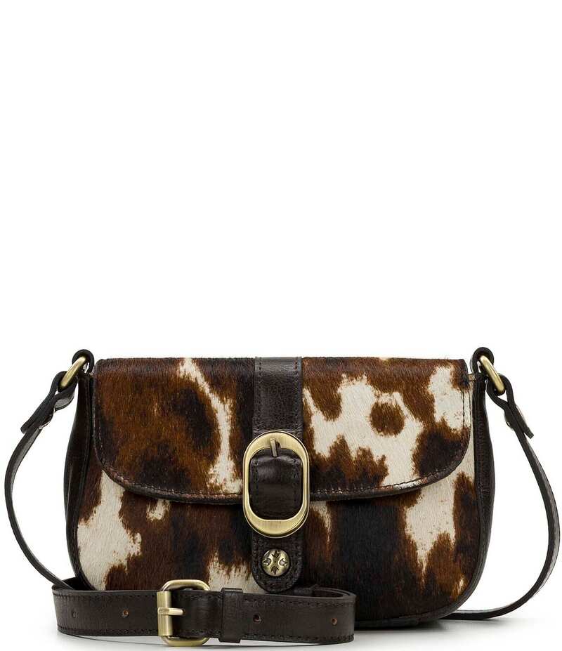 パトリシアナシュ レディース バッグ ショルダーバッグ プリント Patricia Nash Simala Cow Print Crossbody Bag Chocolate チョコレート