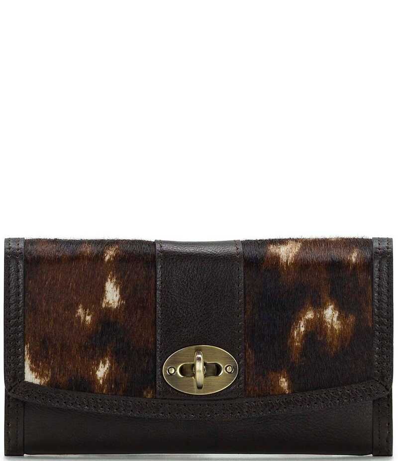 パトリシアナシュ レディース アクセサリー 財布 プリント Patricia Nash Nerita Cow Print Wallet Chocolate チョコレート