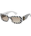【送料無料】 カートジェイガーロンドン レディース サングラス・アイウェア アクセサリー Women's KGL1016 52mm Rectangle Sunglasses Black Stripe