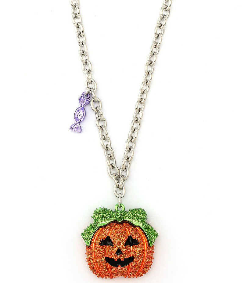 【送料無料】 ベッツィジョンソン レディース ネックレス・チョーカー アクセサリー Pumpkin Short Pendant Necklace Orange