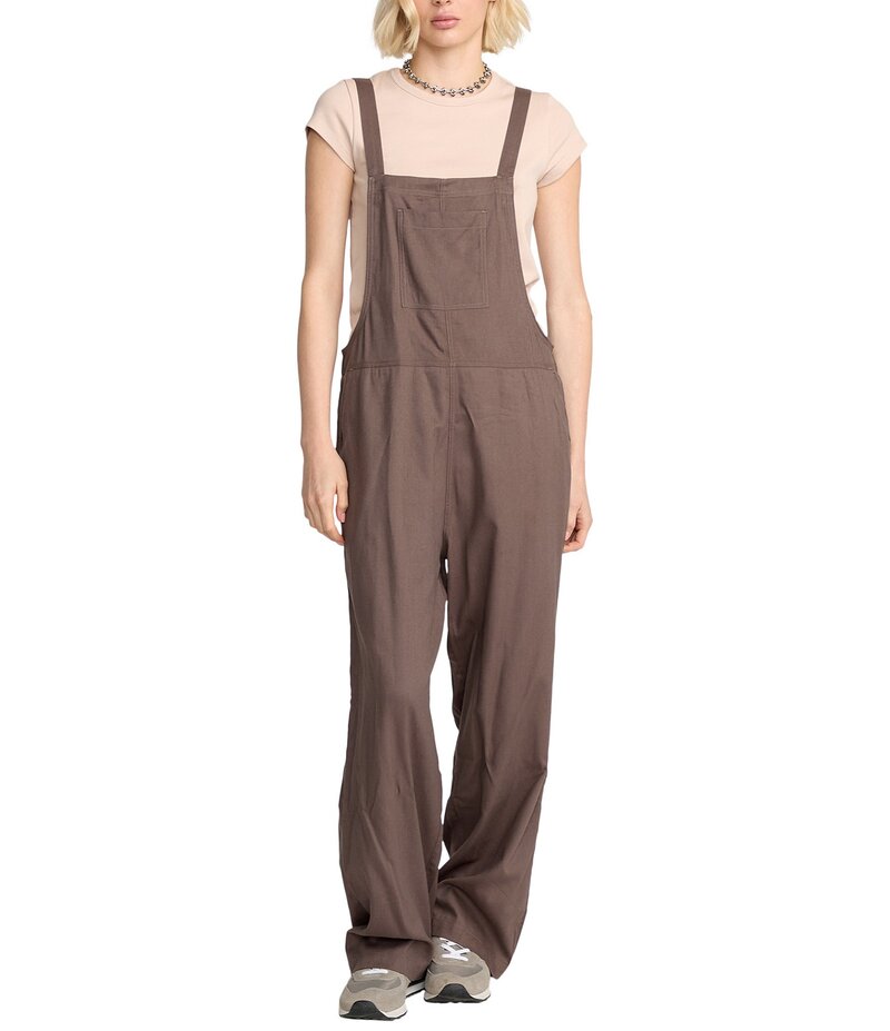 ボルコム レディース トップス ジャンプスーツ ノースリーブ Volcom Lived In Sleeveless Jumpsuit Black/Plum ブラック