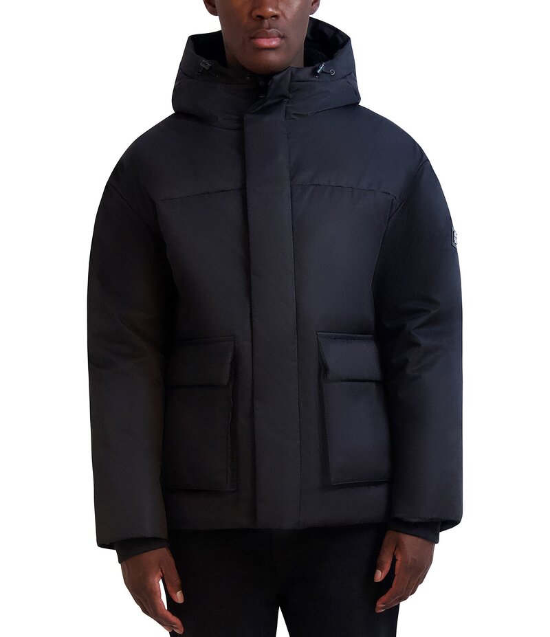 カール ラガーフェルド メンズ アウター ジャケット・ブルゾン ジャケット KARL LAGERFELD PARIS Faux Fur Puffy Jacket Black ブラック