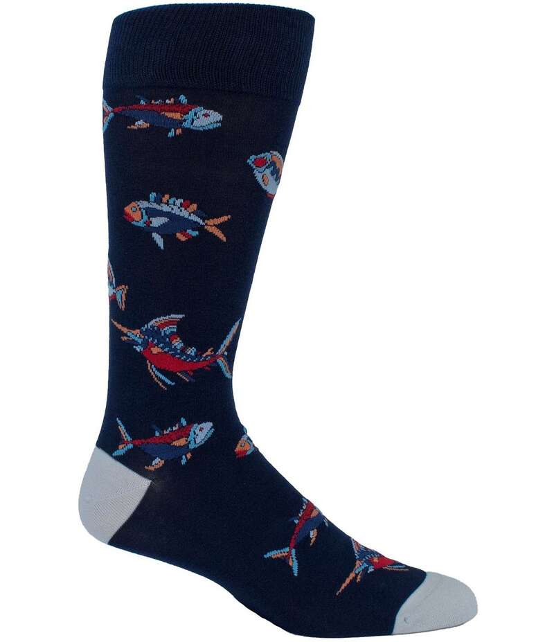 【送料無料】 トッミーバハマ メンズ 靴下 アンダーウェア Reel Em In Socks Coastline