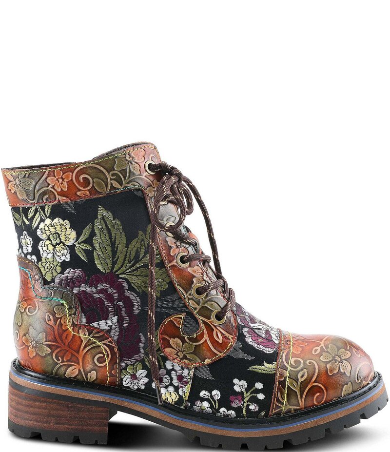 ラリティステ レディース シューズ ブーツ・レインブーツ フラワー柄 刺繍 ブーツ フラワー L'ARTISTE ..