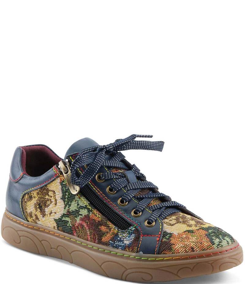 ラリティステ レディース シューズ スニーカー レザー L'ARTISTE L`ARTISTE Danli Leather and Tapestr..