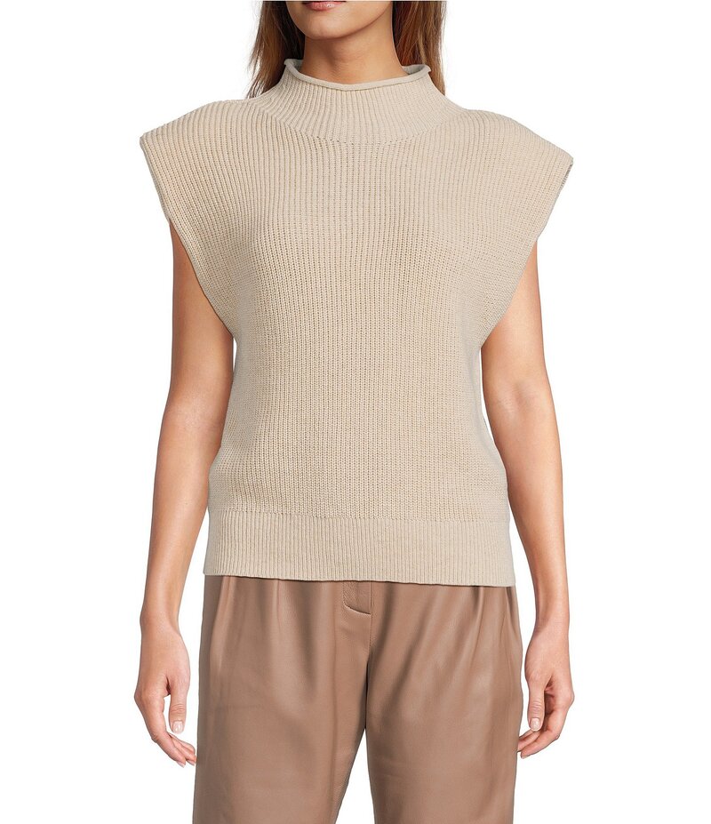 アントニオ メラーニ レディース トップス シャツ タートルネック セーター キャップ Antonio Melani Rory Turtleneck Cap Sleeve Sweater Vanilla(4)