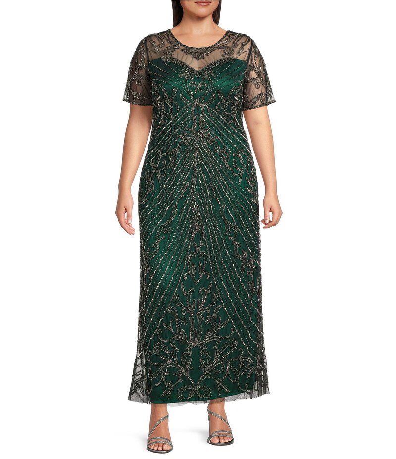 ピサッロナイツ レディース トップス ワンピース プラスサイズ メッシュ Pisarro Nights Plus Size Ill..