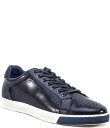 ロバートグラハム メンズ スニーカー シューズ Men's Gettys Burnished Perforated Leather Lace-Up Sneakers Black