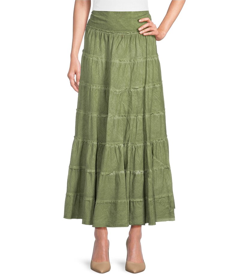 ジョン マーク レディース ボトムス スカート ヴィンテージ ティアード A ライン マキシ John Mark Vin..