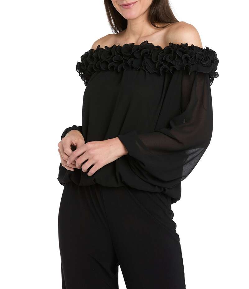 アールアンドエムリチャーズ レディース トップス シャツ シフォン クレープ フリル R & M Richards So..