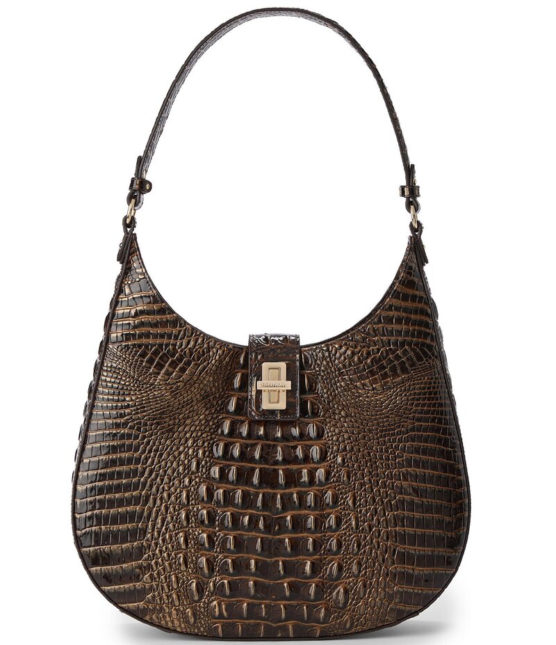 ブランミン レディース バッグ ショルダーバッグ BRAHMIN Melbourne Collection Chocolate Fallon Hobo Shoulder Bag Chocolate チョコレート