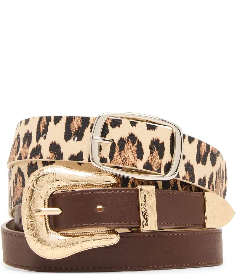 ディラーズ レディース アクセサリー ベルト Dillard's 0.98 Western 3 Set Buckle & 1.18 Center Bar Buckle 2 For 1 Belt Set Chocolate チョコレート