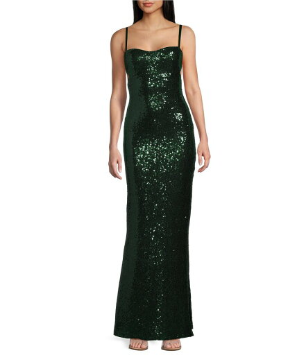 【送料無料】 ビーダーリン レディース ワンピース トップス Spaghetti Strap Sleeveless Sequin Sweetheart Long Dress Hunter 【送料無料】 ビーダーリン レディース ワンピース トップス Spaghetti Strap Sleeveless Sequin Sweetheart Long Dress Hunter