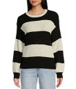 【送料無料】 カッパーキー レディース パーカー・スウェット フーディー アウター Shaker Stripe Sweater Black/Ivory