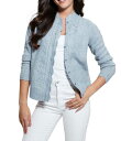 【送料無料】 ゲス レディース パーカー・スウェット フーディー アウター Macie Long Sleeve Crochet Button Front Swe...