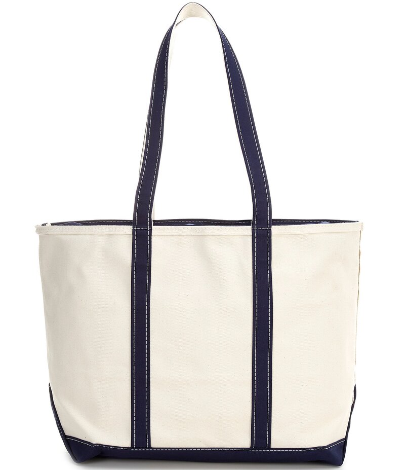 エルエルビーン レディース バッグ ハンドバッグ L.L.Bean Zip Top Boat and ToteR Bag Blue Trim ブルー