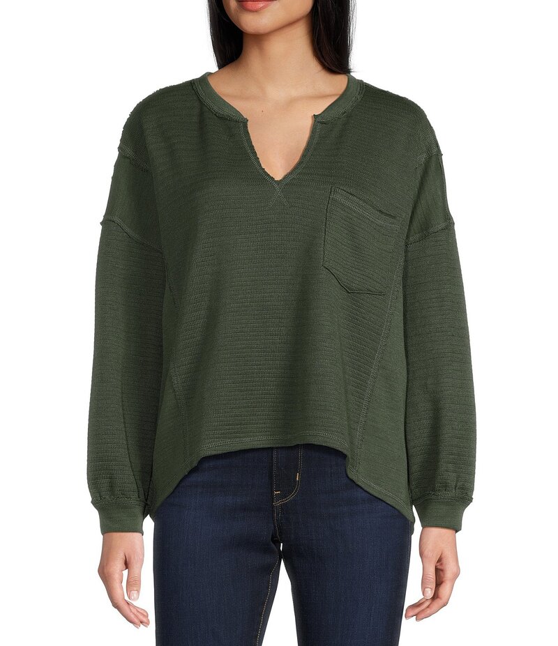 ブルーペッペーブルーペッパー レディース トップス Tシャツ Vネック ニット Blu Pepper Knit V-Neck T..