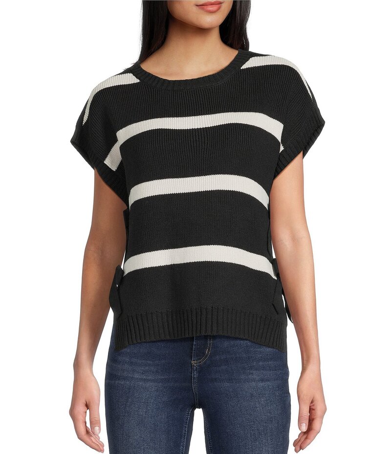 ブルーペッペーブルーペッパー レディース アウター ニット・セーター セーター Blu Pepper Striped Sh..