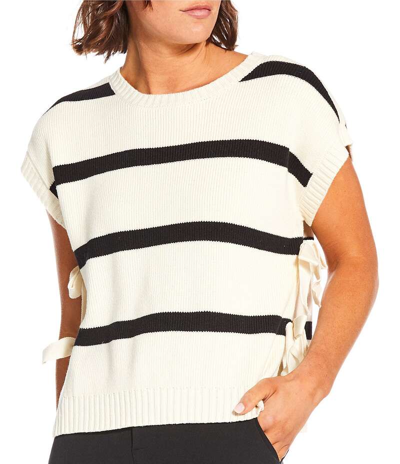 ブルーペッペーブルーペッパー レディース アウター ニット・セーター セーター Blu Pepper Striped Sh..