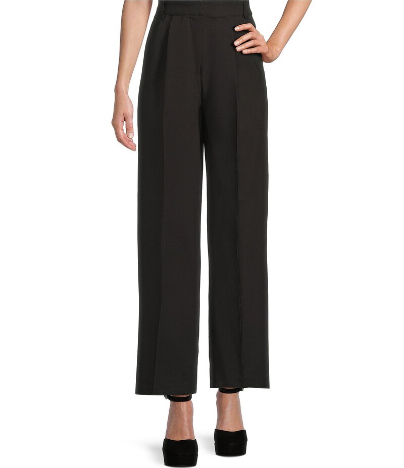 ブルーペッペーブルーペッパー レディース ボトムス カジュアルパンツ ワイドレッグ ハイウエスト プリ..