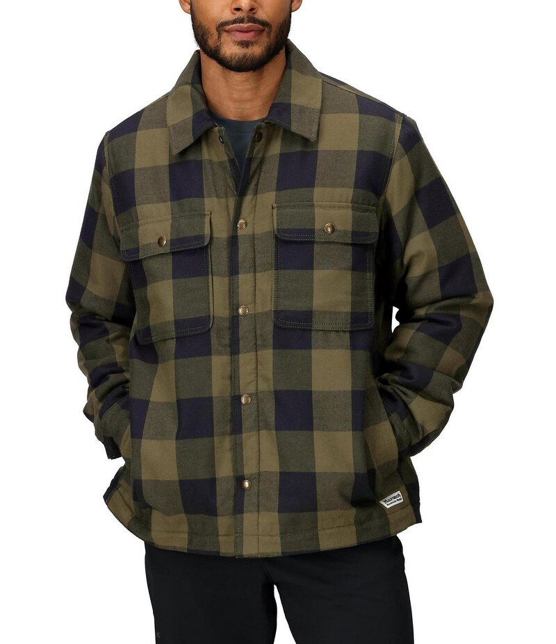 マーモット メンズ アウター ジャケット・ブルゾン シャツ ジャケット Marmot Ridgefield Sherpa Flannel Shirt Jacket Nori/Black ブラック